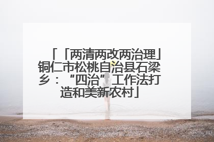 「两清两改两治理」铜仁市松桃自治县石梁乡：“四治”工作法打造和美新农村