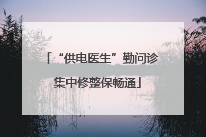 “供电医生”勤问诊 集中修整保畅通