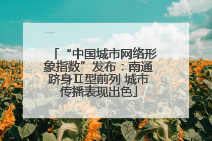 “中国城市网络形象指数”发布：南通跻身Ⅱ型前列 城市传播表现出色