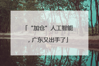 “加仓”人工智能，广东又出手了