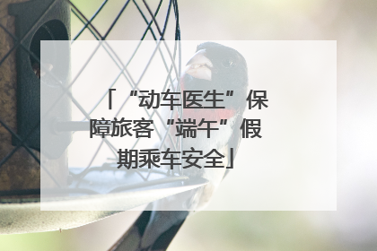 “动车医生”保障旅客“端午”假期乘车安全