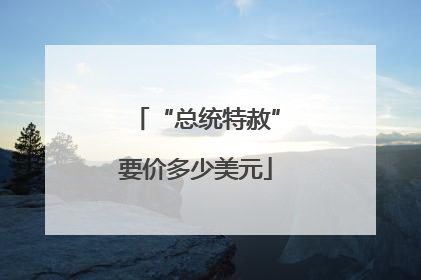 “总统特赦”要价多少美元