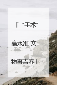 “手术”高水准 文物再青春