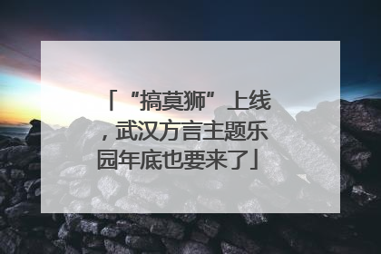 “搞莫狮”上线，武汉方言主题乐园年底也要来了