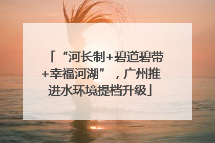 “河长制+碧道碧带+幸福河湖”，广州推进水环境提档升级