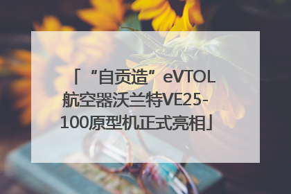 “自贡造”eVTOL航空器沃兰特VE25-100原型机正式亮相