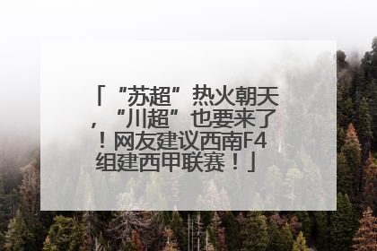 “苏超”热火朝天，“川超”也要来了！网友建议西南F4组建西甲联赛！