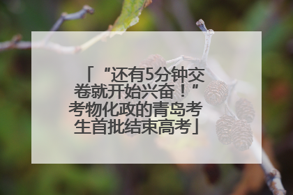 “还有5分钟交卷就开始兴奋！”考物化政的青岛考生首批结束高考