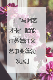 “马洲艺才卡”赋能江苏靖江文艺事业蓬勃发展