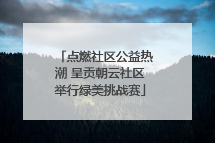点燃社区公益热潮 呈贡朝云社区举行绿美挑战赛