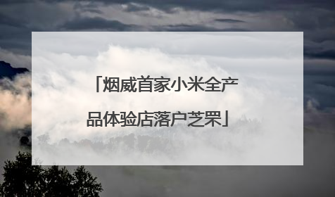 烟威首家小米全产品体验店落户芝罘