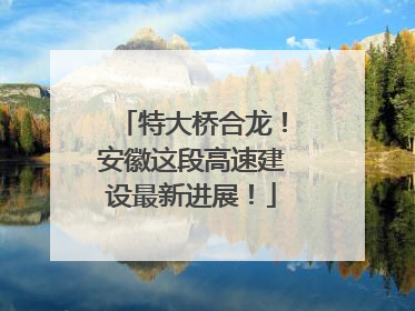 特大桥合龙！安徽这段高速建设最新进展！