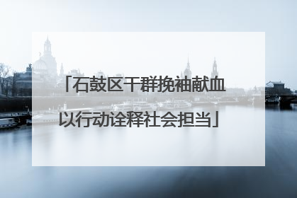石鼓区干群挽袖献血 以行动诠释社会担当