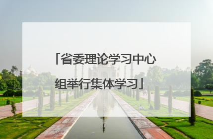 省委理论学习中心组举行集体学习