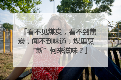 看不见煤炭，看不到焦炭，闻不到味道，煤里烹“新”何来滋味？