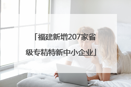 福建新增207家省级专精特新中小企业