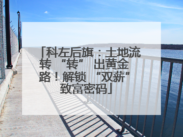科左后旗：土地流转 “转” 出黄金路！解锁 “双薪” 致富密码