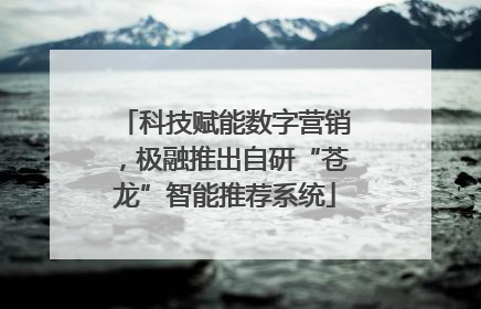 科技赋能数字营销，极融推出自研“苍龙”智能推荐系统