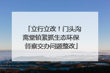 立行立改！门头沟斋堂镇紧抓生态环保督察交办问题整改