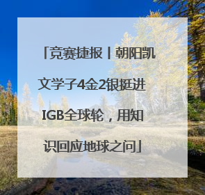 竞赛捷报丨朝阳凯文学子4金2银挺进IGB全球轮，用知识回应地球之问