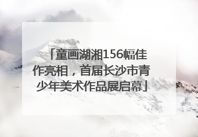 童画湖湘156幅佳作亮相，首届长沙市青少年美术作品展启幕