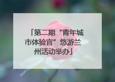 第二期“青年城市体验官”悠游兰州活动举办