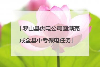 罗山县供电公司圆满完成全县中考保电任务