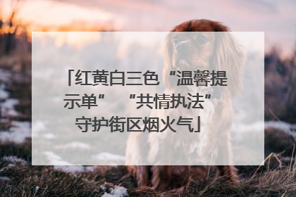 红黄白三色“温馨提示单” “共情执法”守护街区烟火气