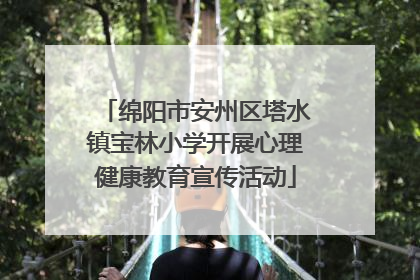 绵阳市安州区塔水镇宝林小学开展心理健康教育宣传活动