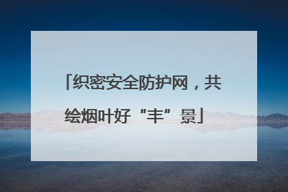 织密安全防护网，共绘烟叶好“丰”景