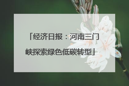 经济日报：河南三门峡探索绿色低碳转型