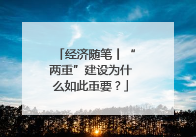 经济随笔丨“两重”建设为什么如此重要？