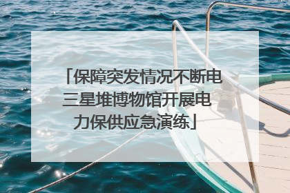 保障突发情况不断电 三星堆博物馆开展电力保供应急演练