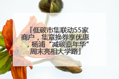 低碳市集联动55家商户，集章换券享优惠，杨浦“减碳嘉年华”周末亮相大学路