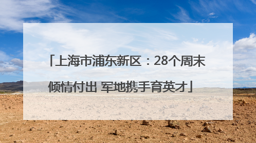 上海市浦东新区：28个周末倾情付出 军地携手育英才