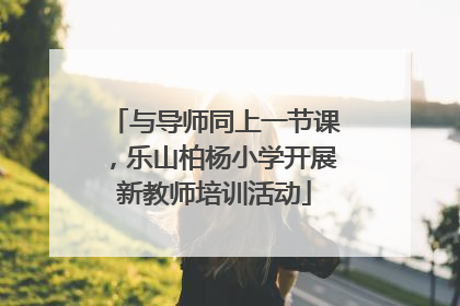 与导师同上一节课，乐山柏杨小学开展新教师培训活动