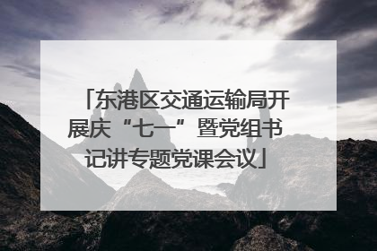东港区交通运输局开展庆“七一”暨党组书记讲专题党课会议