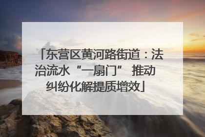 东营区黄河路街道：法治流水“一扇门” 推动纠纷化解提质增效