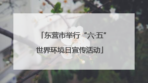东营市举行“六·五”世界环境日宣传活动