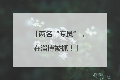 两名“专员”，在淄博被抓！