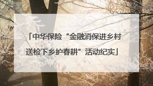 中华保险“金融消保进乡村 送检下乡护春耕”活动纪实