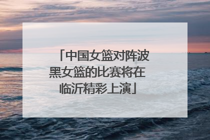 中国女篮对阵波黑女篮的比赛将在临沂精彩上演