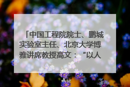 中国工程院院士、鹏城实验室主任、北京大学博雅讲席教授高文：“以人为本 智能向善” 推动文化与科技相生相促｜聚焦2025文化强国建设高峰论坛