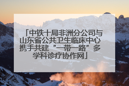 中铁十局非洲分公司与山东省公共卫生临床中心携手共建“一带一路”多学科诊疗协作网