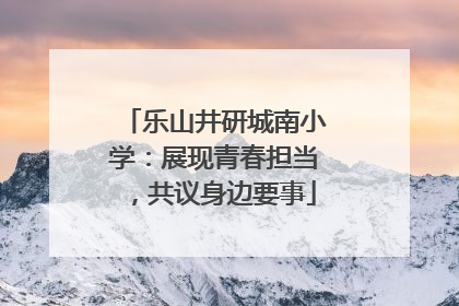乐山井研城南小学：展现青春担当，共议身边要事