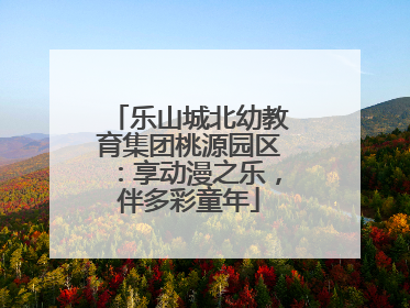 乐山城北幼教育集团桃源园区：享动漫之乐，伴多彩童年