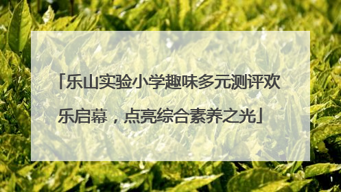 乐山实验小学趣味多元测评欢乐启幕，点亮综合素养之光