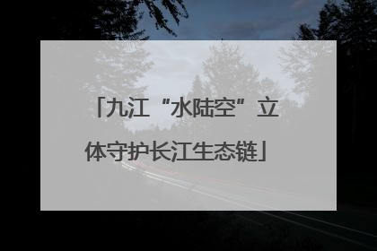 九江“水陆空”立体守护长江生态链