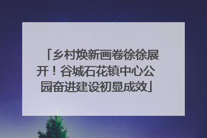 乡村焕新画卷徐徐展开！谷城石花镇中心公园奋进建设初显成效