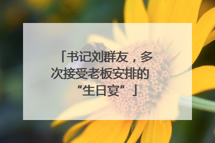 书记刘群友，多次接受老板安排的“生日宴”